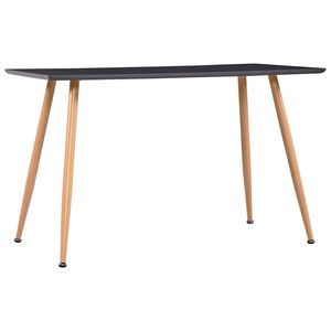 vidaXL Ruokap&ouml;yt&auml; harmaa ja tammi 120x60x74 cm MDF