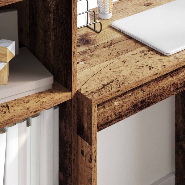 vidaXL Pöytä laatikon kanssa 2 pcs Vanha puu