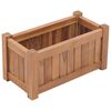 vidaXL Korotettu kukkalaatikko 50x25x25 cm t&auml;ysi tiikki