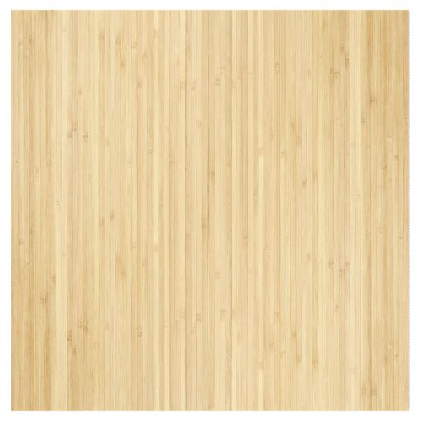 vidaXL Matto suorakaide vaalea luonnollinen 100x100 cm bambu