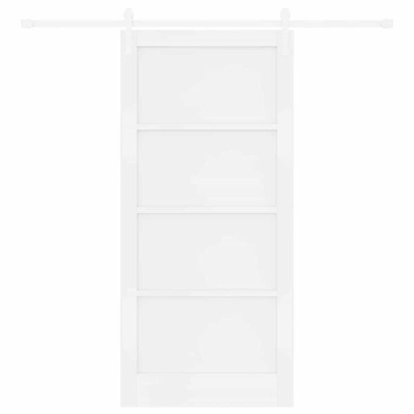 vidaXL Liukuovi Valkoinen 93 x 202 cm Massiivinen m&auml;nty