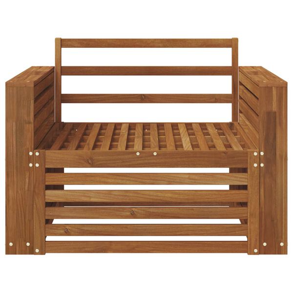 vidaXL 2 Kappale Sohva k&auml;sinojilla Tihe&auml; akasiapuu Luonnollinen