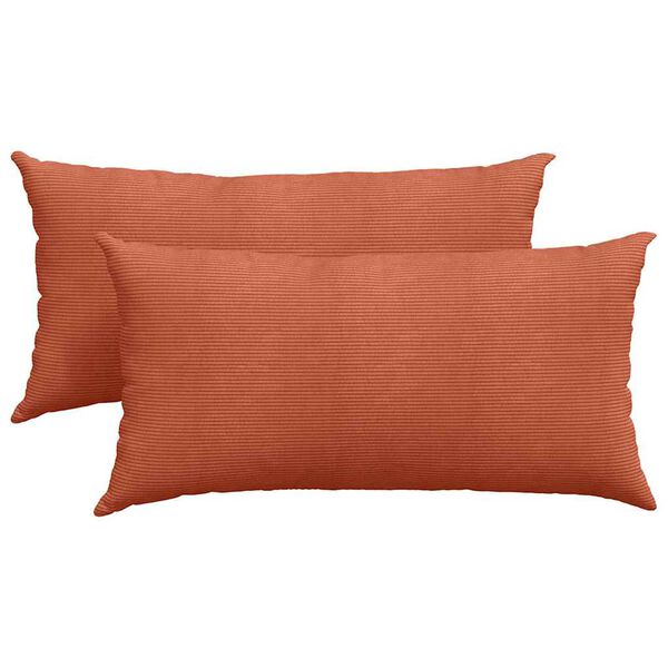 vidaXL Sohvatyynyt 2 pcs Punainen oranssi 80 x 40 cm Korduroikangas