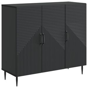 vidaXL Sivup&ouml;yt&auml; Musta 89 x 34,5 x 80 cm Tekninen puu