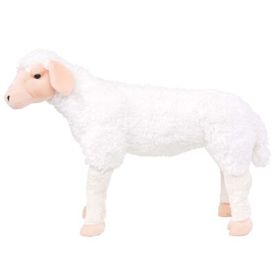 vidaXL Seisova pehmolelu lammas valkoinen XXL