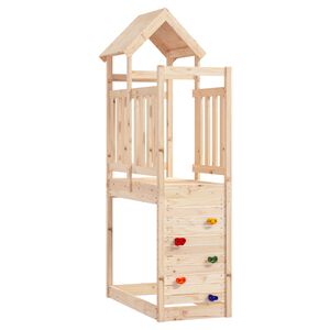 vidaXL Leikkitorni Ruskea 53 x 110,5 x 214 cm Massiivinen m&auml;nty