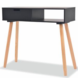 vidaXL Sivup&ouml;yt&auml; T&auml;ysi m&auml;nty 80x30x72 cm Musta