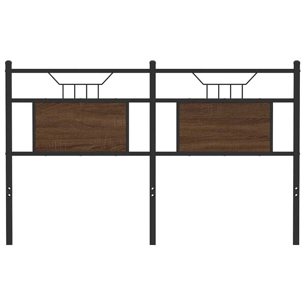 vidaXL S&auml;ngynp&auml;&auml;ty ruskea tammi 137 cm tekninen puu ja ter&auml;s