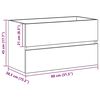 vidaXL Kylpyhuoneen allaskaappi Musta tammi. 80 x 38,5 x 45 cm