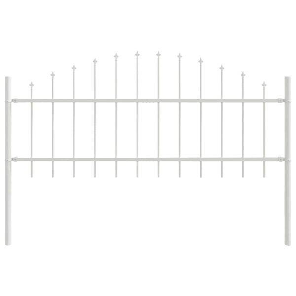 vidaXL Puutarha-aita Valkoinen 170 x 140 cm Jauhemaalattu Ter&auml;s