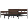 vidaXL Metallinen sängynrunko ruskea tammi 183x213 cm