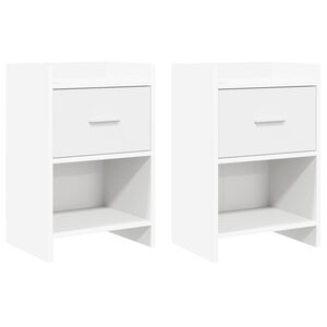 vidaXL Y&ouml;p&ouml;yd&auml;t 2 pcs valkoinen 40 x 30 x 60 cm Tekninen puu