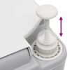 vidaXL Kannettava retki WC harmaavalkoinen 22+12 l HDPE
