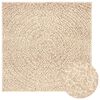 vidaXL Matto ZIZUR beige 120x120 cm juuttityyli sis&auml;- ja ulkok&auml;ytt&ouml;&ouml;n