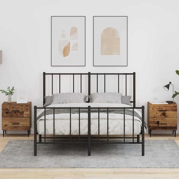 vidaXL Y&ouml;p&ouml;yt&auml;kaappi 2 pcs Vanha puu 40 x 35 x 47,5 cm Tekninen puu