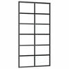 vidaXL Liukuovi ESG-lasi ja alumiini 102x205 cm musta