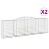 vidaXL Kaarevat kivikorit 2 kpl 400x50x120/140 cm galvanoitu rauta