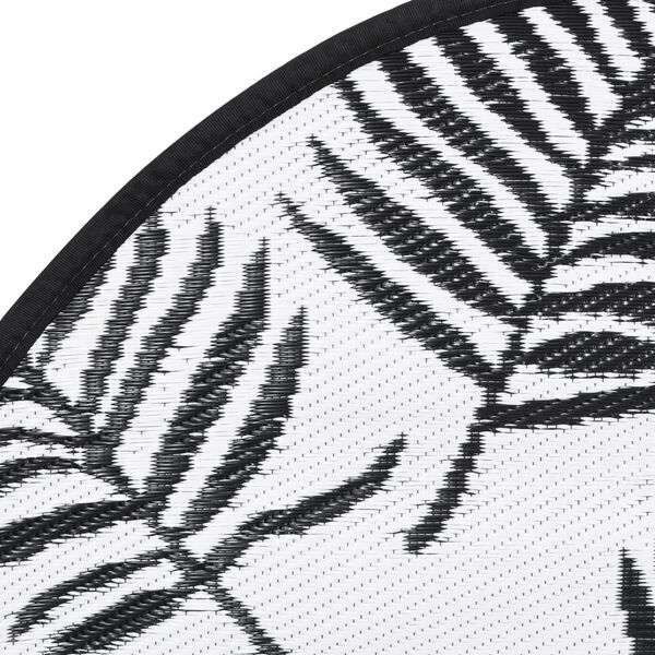 vidaXL Ulkomatto ARAKIL mustavalkoinen &Oslash;120 cm PP