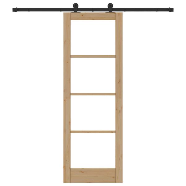 vidaXL Liukuovi ORKDAL Luonnollinen ja musta 73,5 x 211 cm