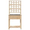 vidaXL Puutarha ruukku hyllyllä Beige 71 x 38 x 152 cm Tiivis kuusipuu