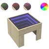 vidaXL Sohvap&ouml;yt&auml; Infinity LED-valoilla Sonoma-tammi 40x40x30 cm