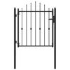 vidaXL Aitausportti ASTEN 100 x 100 cm Metalli Musta Lukittava