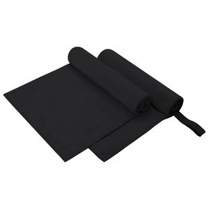 vidaXL Urheilupyyhkeet 2 pcs Musta 100 x 50 cm Polyesteri ja polyamidi