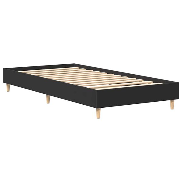 vidaXL S&auml;ngynrunko Ei Patjaa Musta 75x190 cm Engineered Wood