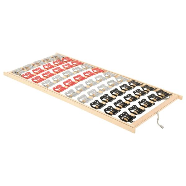 vidaXL Sängynrunko 12 säleellä säädettävät päädyt 120x200 cm