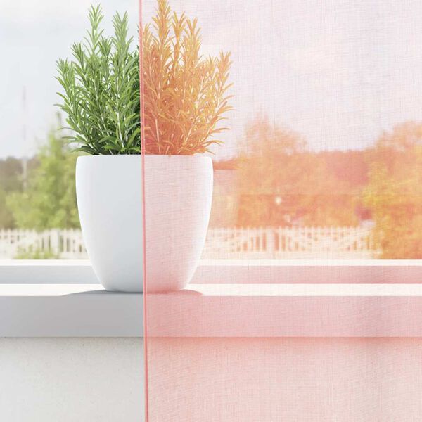 vidaXL Voileeverhot tangotaskuilla 2 kpl pinkki