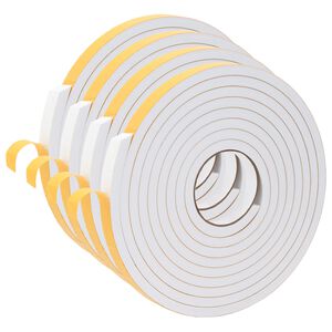vidaXL Itsekiinnittyv&auml; vaahtoteippi 4 kpl valkoinen 20mm x 5m CR-vahto