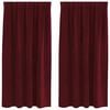 vidaXL Pimennysverhot 2 kpl Viininpunainen 140 x 175 cm Sametti