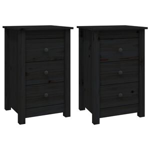 vidaXL Y&ouml;p&ouml;yd&auml;t 2 kpl musta 40x35x61,5 cm t&auml;ysi m&auml;nty