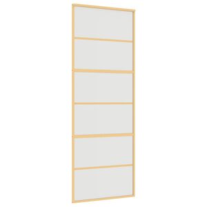 vidaXL Liukuovi kulta 76x205 cm himme&auml; ESG-lasi ja alumiini