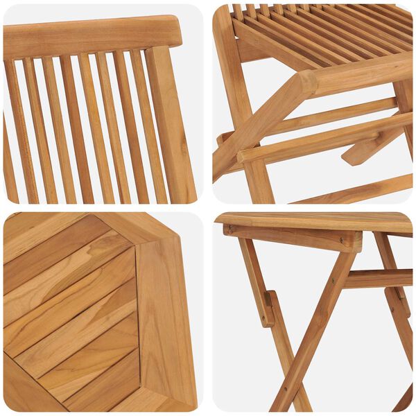 vidaXL Piharuokailu setti 3 pcs Ruskea Tiheä akasiapuu