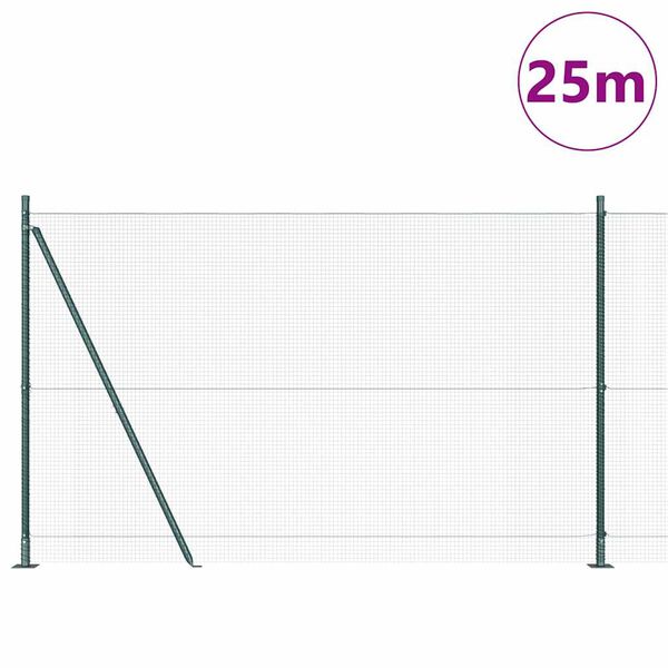 vidaXL Aitalatu Vihre&auml; 25 x 1,6 m (16 x 16 mm verkko) Ter&auml;s ja PVC
