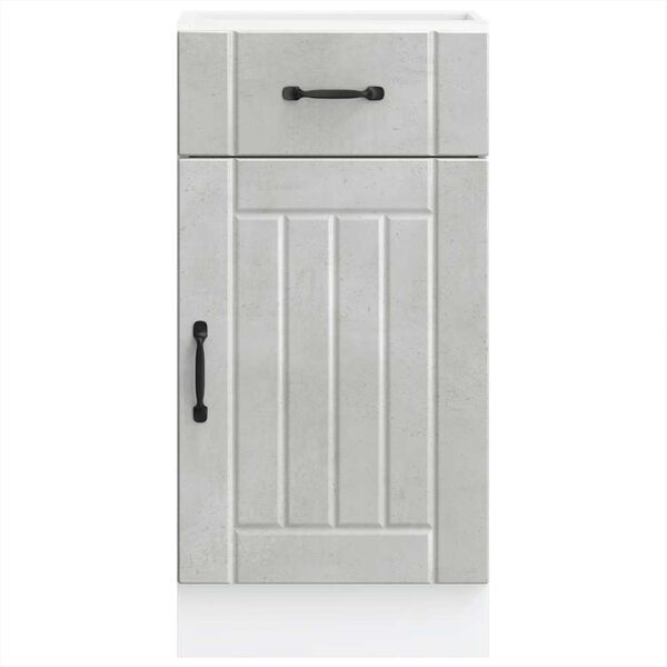 vidaXL Keitti&ouml;n pohjakaappi Lucca betoniharmaa suunniteltu puu