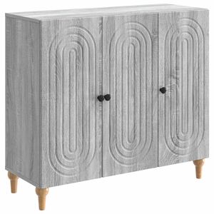 vidaXL Sivup&ouml;yt&auml; Harmaa sonoma 89 x 34,5 x 80 cm Tekninen puu