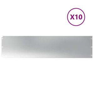 vidaXL Nurmireunus 10 kpl 25 x 103 cm Galvanoitu ter&auml;s Hopea