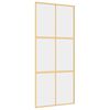 vidaXL Liukuovi kulta 90x205 cm kirkas ESG-lasi ja alumiini