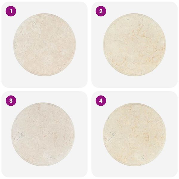 vidaXL P&ouml;yt&auml;levy kerma &Oslash;50x2,5 cm marmori