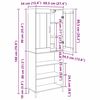 vidaXL Korkea kaappi Vanha Puu 69,5 x 34 x 180 cm Tekninen puu