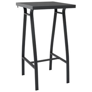 vidaXL Puutarhan baarip&ouml;yt&auml; musta 60x60x110 cm karkaistu lasi