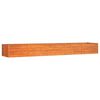 vidaXL Korotettu kukkalaatikko ruoste 400x80x45 cm Corten ter&auml;s