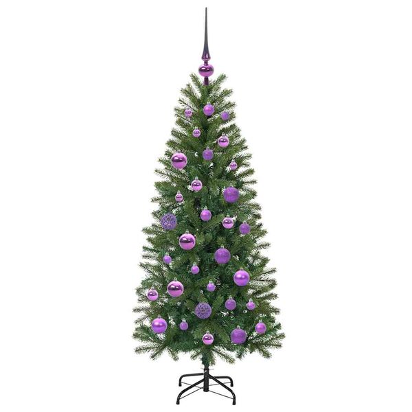 vidaXL Tekojoulukuusi 150 LED-valoilla Vihre&auml; 120 cm PE ja PVC