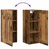 vidaXL Korkea kaappi Vanha Puu 34,5 x 34 x 180 cm Tekninen puu