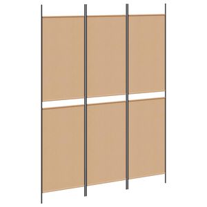 vidaXL 3-paneelinen huoneen jakaja Beige 5FT King Size Kangas
