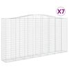 vidaXL Kaarevat kivikorit 7 kpl 400x50x200/220 cm galvanoitu rauta
