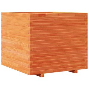 vidaXL Puutarhakukkalaatikko vahanruskea 80x80x72 cm t&auml;ysi m&auml;nty