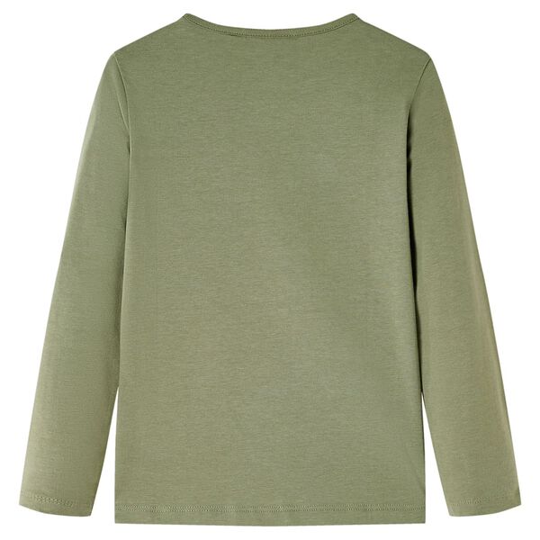 Lasten pitkähihainen T-paita khaki 140